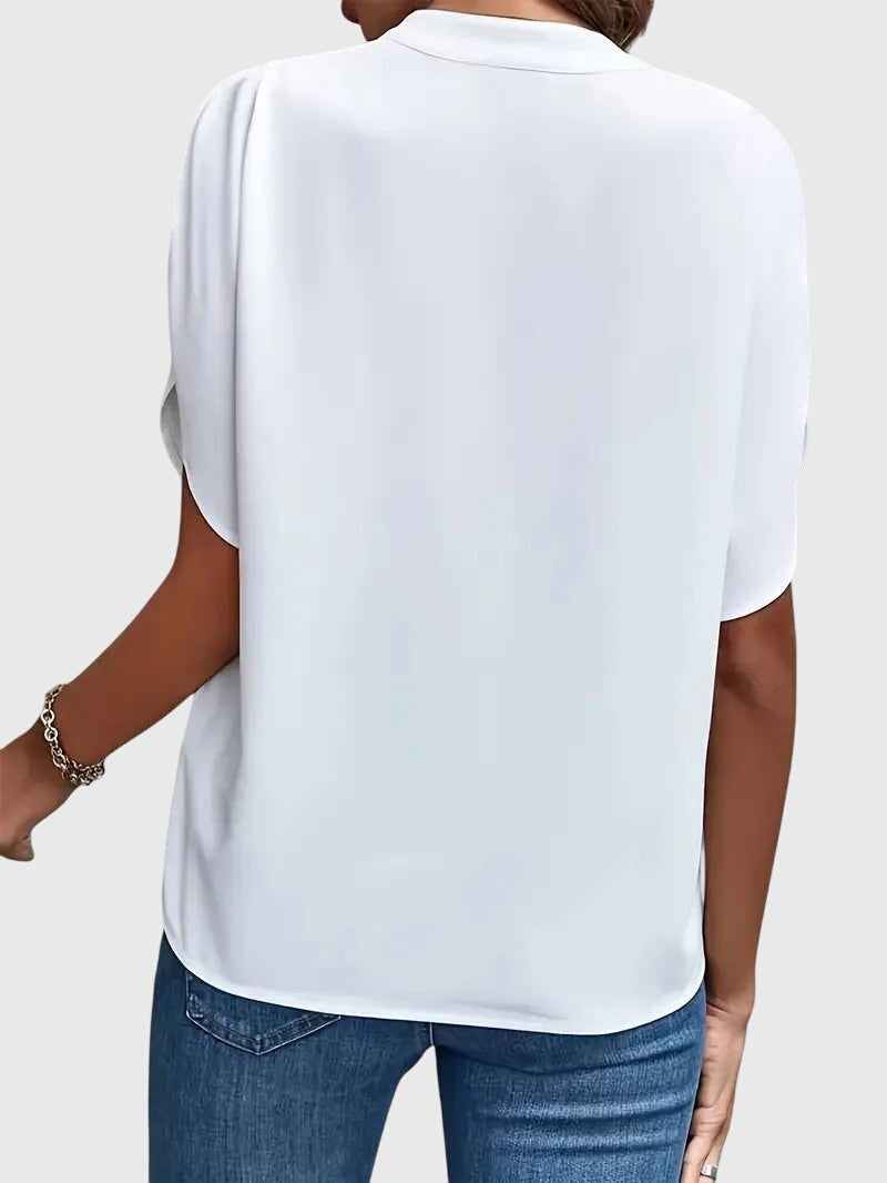 June | Soft and Elegant V-Neck Shirt