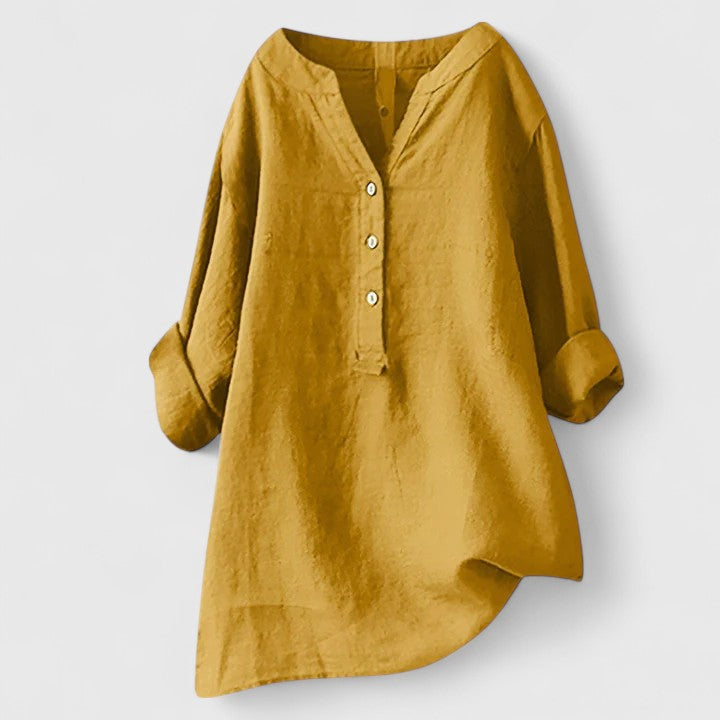 June | Elegant Button-Front Shirt